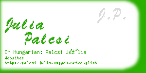 julia palcsi business card